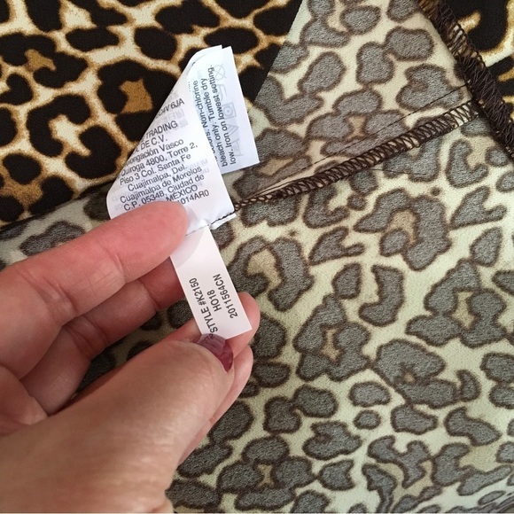 NWT j. Crew dress shift crape leopard Animal Printed long sleeve brown K2150 - Picture 6 of 9